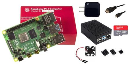 Kit Raspberry Pi 4 B 4gb Original + Fuente 3A + Gabinete + Cooler + HDMI + Mem 32gb + Disip